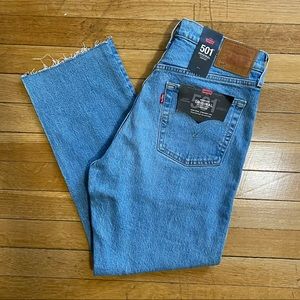 Levi’s 501 Original Cropped Straight Leg Jeans NWT